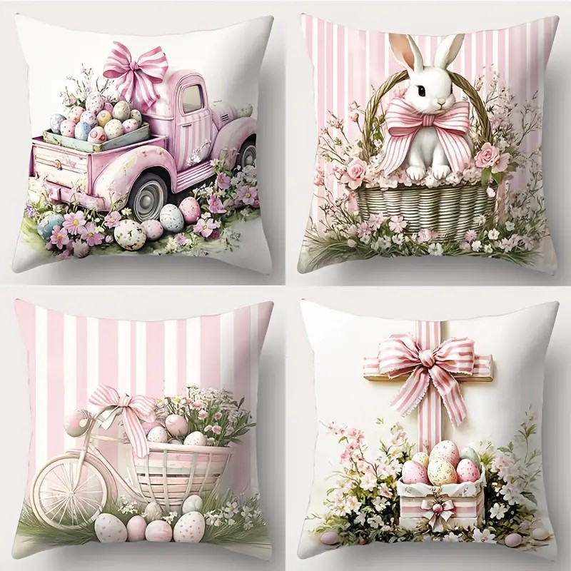 Határokon átnyúló otthoni északi húsvéti nyuszi párnahuzat kanapépárna éjjeli párnahuzat lenvászon párnahuzat nagykereskedelem