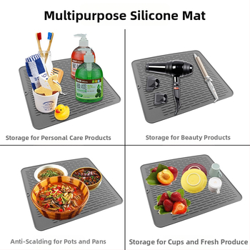 Πάγκος κουζίνας σιλικόνης, χαλάκι αποστράγγισης, σουβέρ, χαλάκι τραπεζαρίας, αντιολισθητικό χαλάκι κοπής, σταθερό χαλάκι θερμομόνωσης, χαλάκι κατσαρόλας, χαλάκι μπολ, αντιολισθητικό χαλάκι