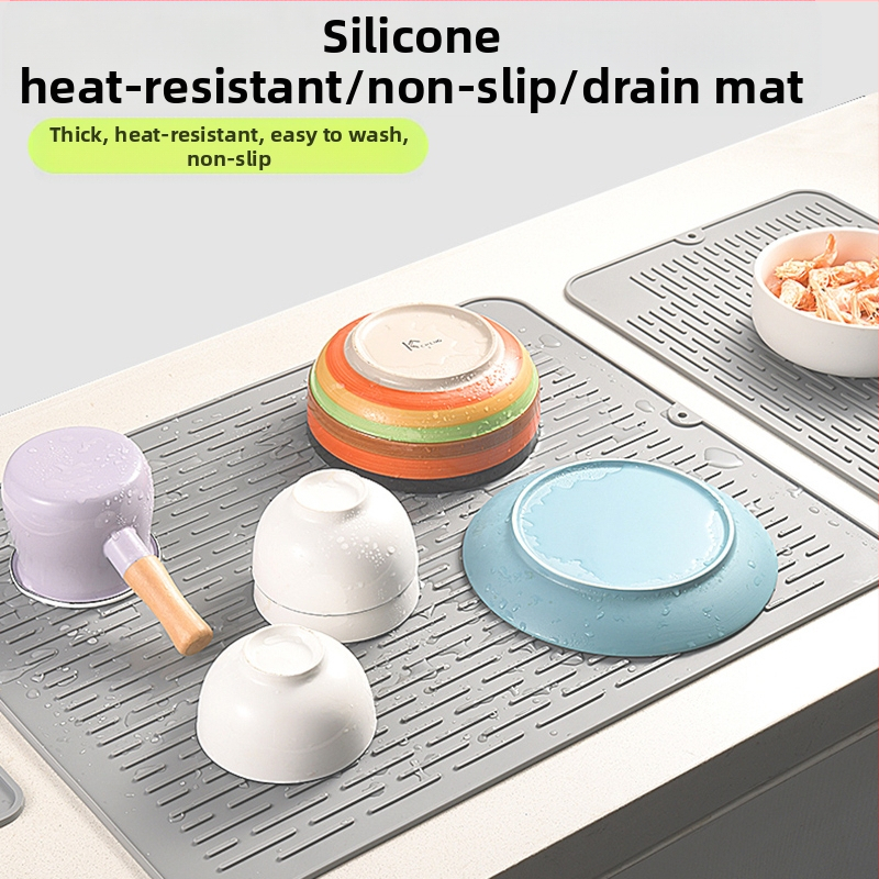Konyhai pult szilikon lefolyószőnyeg alátét étkezőasztal szőnyeg csúszásgátló vágódeszka fix hőszigetelő szőnyeg edényszőnyeg tálszőnyeg dauerolt szőnyeg