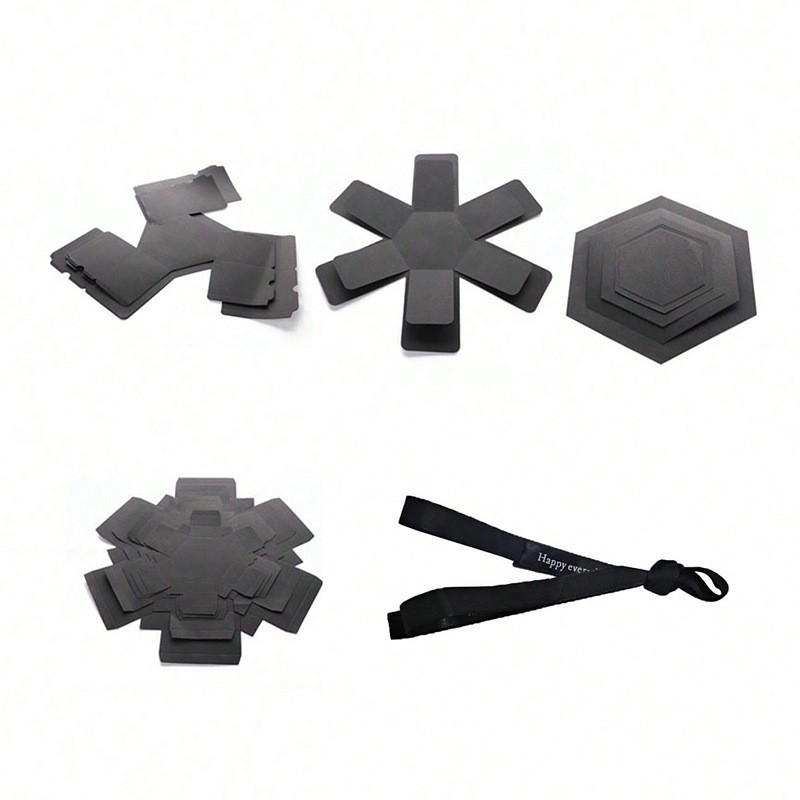 Piiriülene kuusnurkne mitmekihiline plahvatuskarp isetehtud fotoalbumi loominguline üllatussünnipäeva kinkekarbi tootjad hulgimüügis