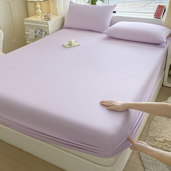 100 % Xinjiang medvilninis lovos užtiesalas, vientisas, grynos medvilnės lovos užtiesalas, vienspalvis čiužinio užtiesalas, dulkėms atsparus medvilninis lovos užtiesalo trijų dalių komplektas