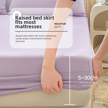 100 % Xinjiang medvilninis lovos užtiesalas, vientisas, grynos medvilnės lovos užtiesalas, vienspalvis čiužinio užtiesalas, dulkėms atsparus medvilninis lovos užtiesalo trijų dalių komplektas