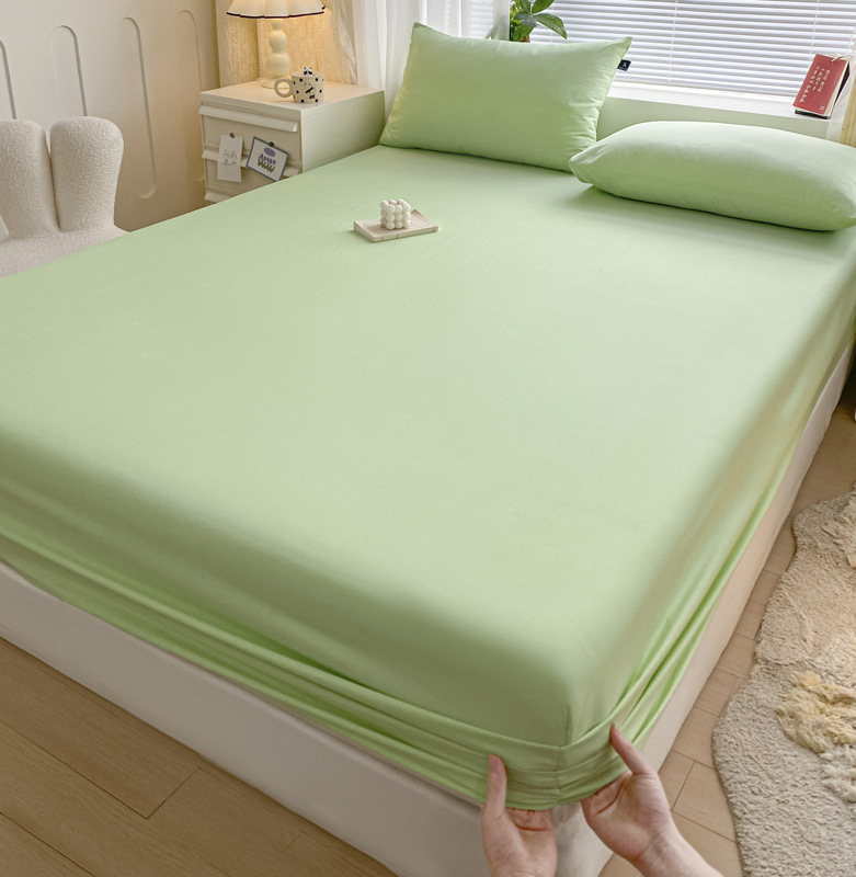 100 % Xinjiang medvilninis lovos užtiesalas, vientisas, grynos medvilnės lovos užtiesalas, vienspalvis čiužinio užtiesalas, dulkėms atsparus medvilninis lovos užtiesalo trijų dalių komplektas