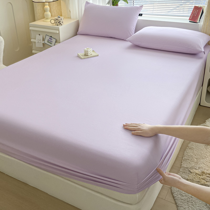 100 % Xinjiang medvilninis lovos užtiesalas, vientisas, grynos medvilnės lovos užtiesalas, vienspalvis čiužinio užtiesalas, dulkėms atsparus medvilninis lovos užtiesalo trijų dalių komplektas
