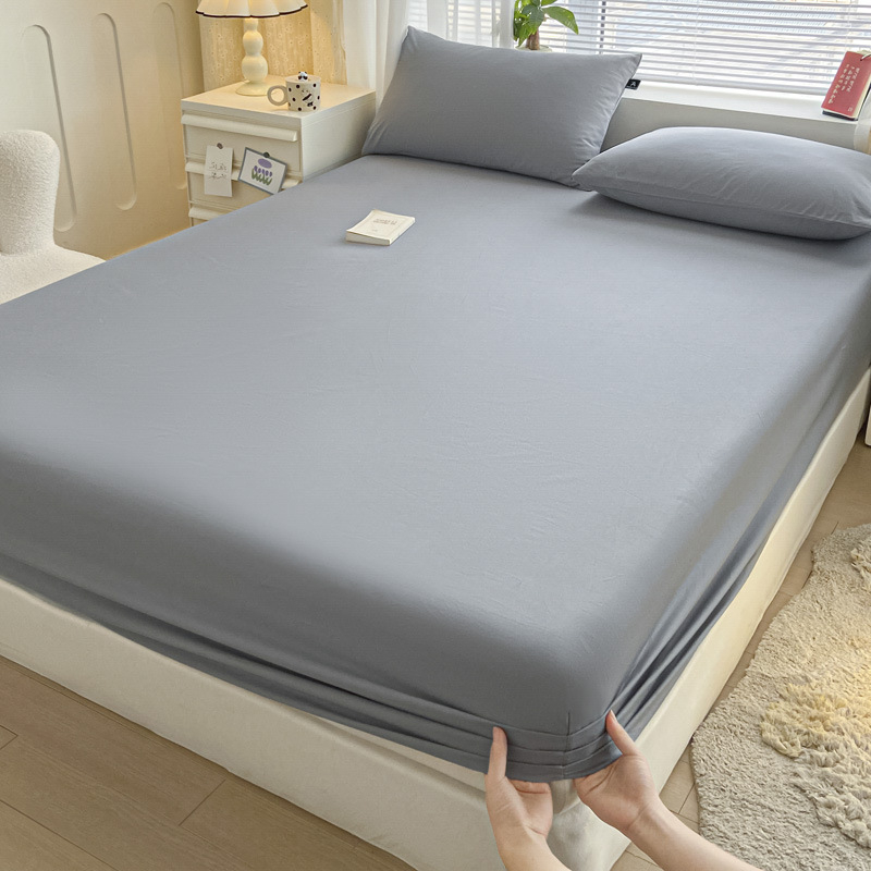 100 % Xinjiang medvilninis lovos užtiesalas, vientisas, grynos medvilnės lovos užtiesalas, vienspalvis čiužinio užtiesalas, dulkėms atsparus medvilninis lovos užtiesalo trijų dalių komplektas