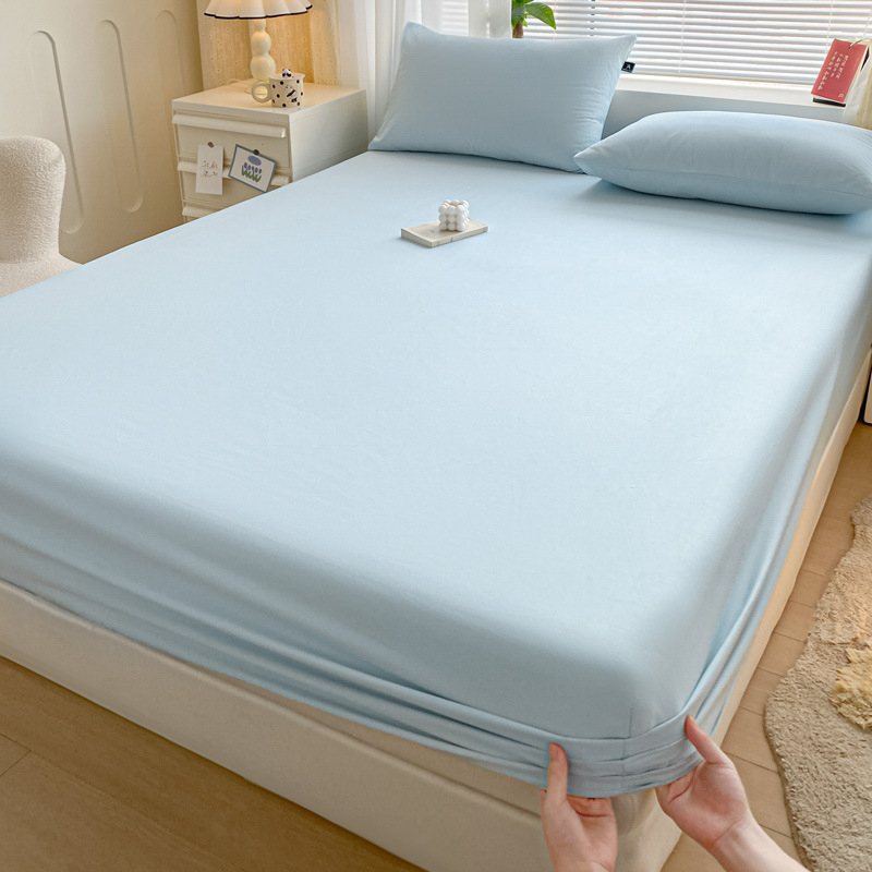 100 % Xinjiang medvilninis lovos užtiesalas, vientisas, grynos medvilnės lovos užtiesalas, vienspalvis čiužinio užtiesalas, dulkėms atsparus medvilninis lovos užtiesalo trijų dalių komplektas