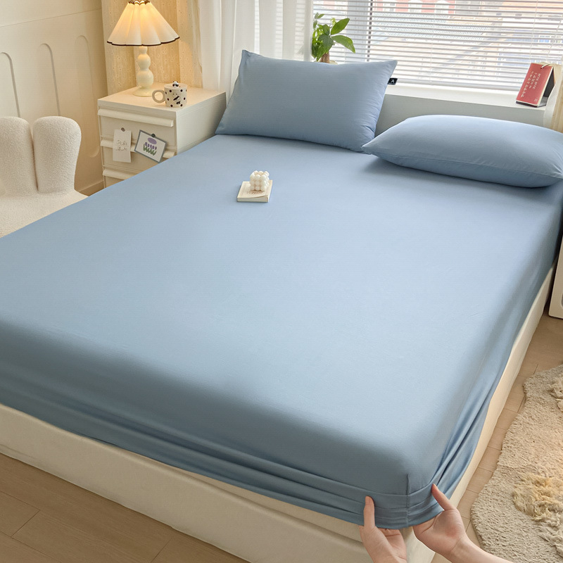 100 % Xinjiang medvilninis lovos užtiesalas, vientisas, grynos medvilnės lovos užtiesalas, vienspalvis čiužinio užtiesalas, dulkėms atsparus medvilninis lovos užtiesalo trijų dalių komplektas