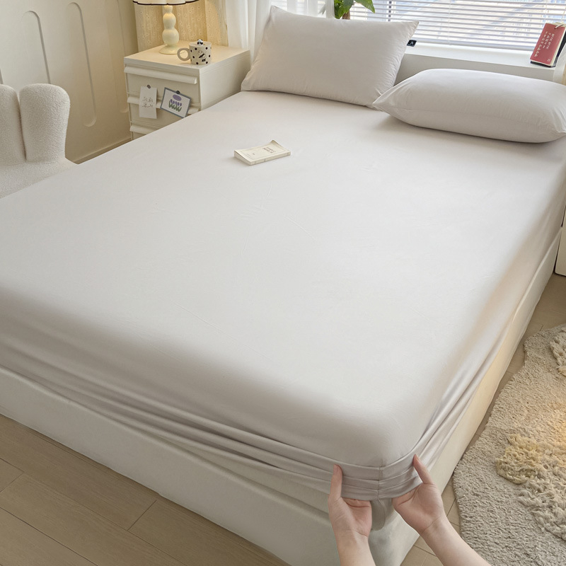 100 % Xinjiang medvilninis lovos užtiesalas, vientisas, grynos medvilnės lovos užtiesalas, vienspalvis čiužinio užtiesalas, dulkėms atsparus medvilninis lovos užtiesalo trijų dalių komplektas
