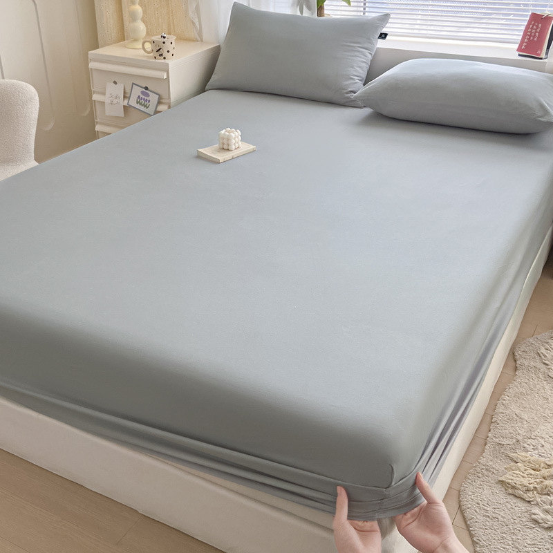 100 % Xinjiang medvilninis lovos užtiesalas, vientisas, grynos medvilnės lovos užtiesalas, vienspalvis čiužinio užtiesalas, dulkėms atsparus medvilninis lovos užtiesalo trijų dalių komplektas