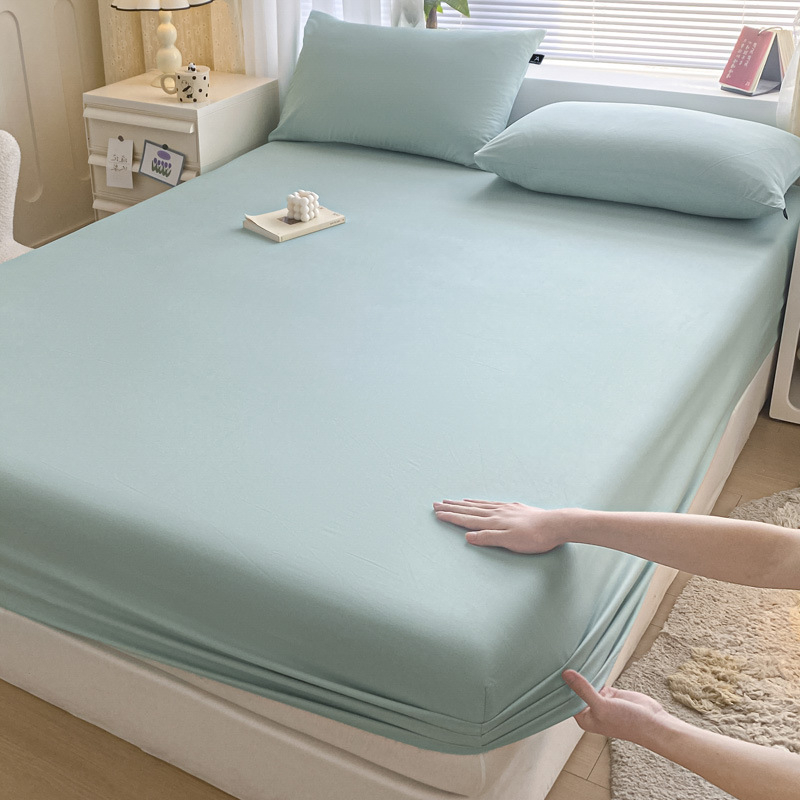100 % Xinjiang medvilninis lovos užtiesalas, vientisas, grynos medvilnės lovos užtiesalas, vienspalvis čiužinio užtiesalas, dulkėms atsparus medvilninis lovos užtiesalo trijų dalių komplektas