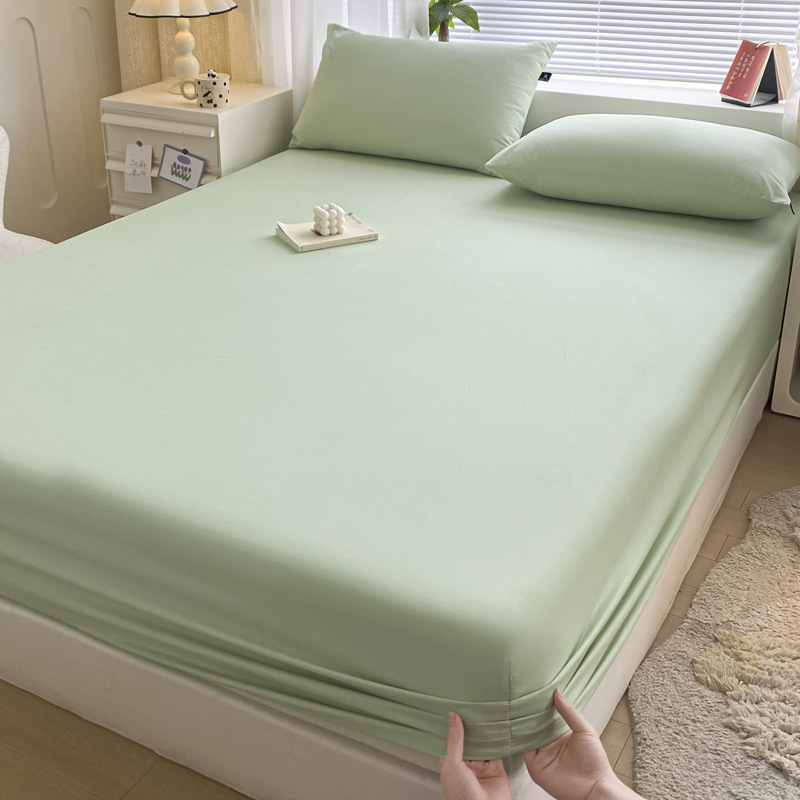 100 % Xinjiang medvilninis lovos užtiesalas, vientisas, grynos medvilnės lovos užtiesalas, vienspalvis čiužinio užtiesalas, dulkėms atsparus medvilninis lovos užtiesalo trijų dalių komplektas