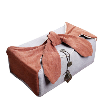 Luke lauko kelioninis arbatos servizo laikymo maišelis arbatinukui arbatos puodeliui laikyti maišelis medvilniniam linui rankinė su sutankintu vintažiniu lininiu maišeliu
