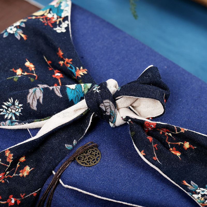 Luke lauko kelioninis arbatos servizo laikymo maišelis arbatinukui arbatos puodeliui laikyti maišelis medvilniniam linui rankinė su sutankintu vintažiniu lininiu maišeliu