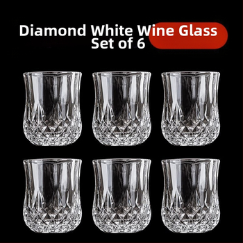 Baltojo vyno taurės, tinkančios namams, lengvos, prabangios, 50 ml, vienos arba dviejų rombo formos mažų vyno taurių, vienos taurės, vienos ir dviejų taurių, vyno taurės, tinkančios namams