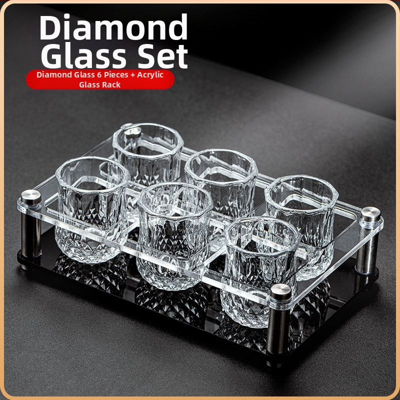 Baltojo vyno taurės, tinkančios namams, lengvos, prabangios, 50 ml, vienos arba dviejų rombo formos mažų vyno taurių, vienos taurės, vienos ir dviejų taurių, vyno taurės, tinkančios namams