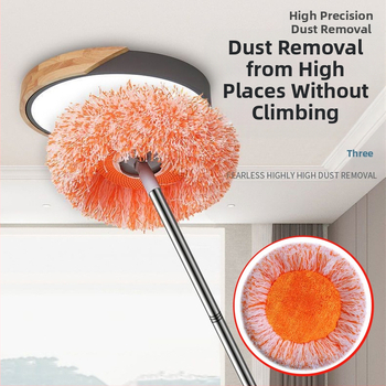 Πολυλειτουργική τηλεσκοπική σφουγγαρίστρα ηλίανθου οικιακής χρήσης με ένα ρυμούλκημα καθαρής σκόνης καθαρισμού οροφής πλύσης αυτοκινήτου τεχνητή σφουγγαρίστρα ηλίανθου