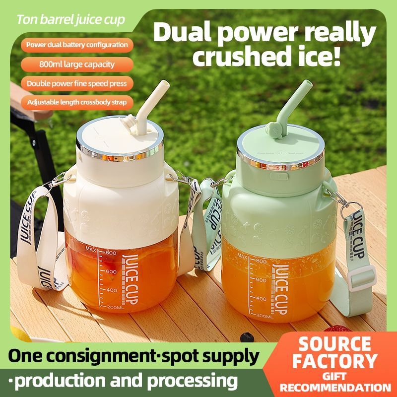 Storcător electric de fructe portabil cu USB de 800 ml