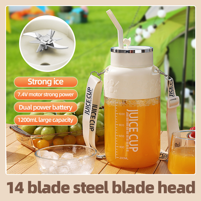 Storcător electric de fructe portabil cu USB de 800 ml