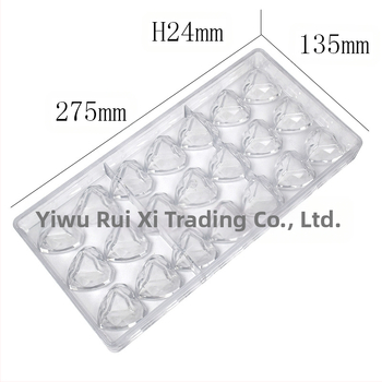 Meilės deimanto šokolado formelė plastikinė deimanto širdies šokoladinių saldainių kepimo torto forma