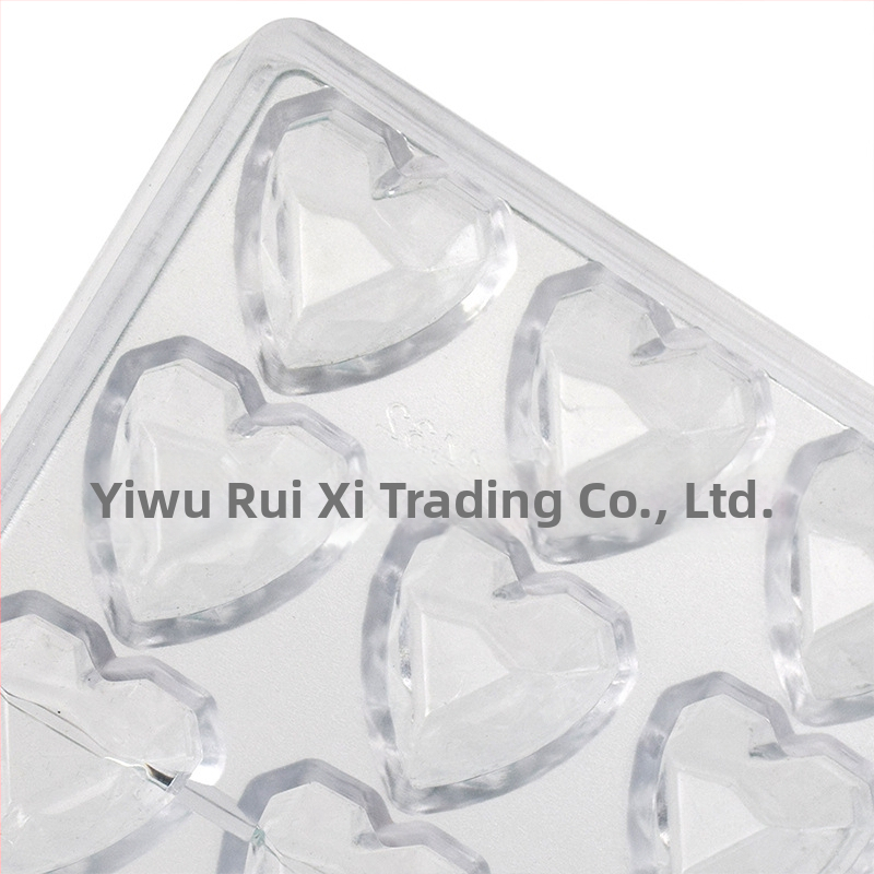 Форма за шоколад Love Diamond, пластмасова диамантена форма за печене на шоколадови бонбони с диамантено сърце