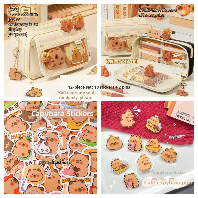 Uus Capibala pinal tüdrukutele algkooliõpilastele, uhke klapiga suure mahutavusega pinal poistele