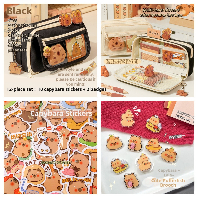 Uus Capibala pinal tüdrukutele algkooliõpilastele, uhke klapiga suure mahutavusega pinal poistele