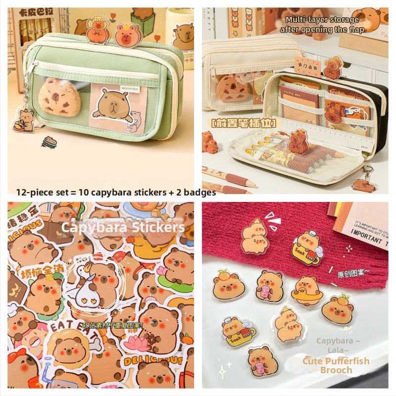 Uus Capibala pinal tüdrukutele algkooliõpilastele, uhke klapiga suure mahutavusega pinal poistele