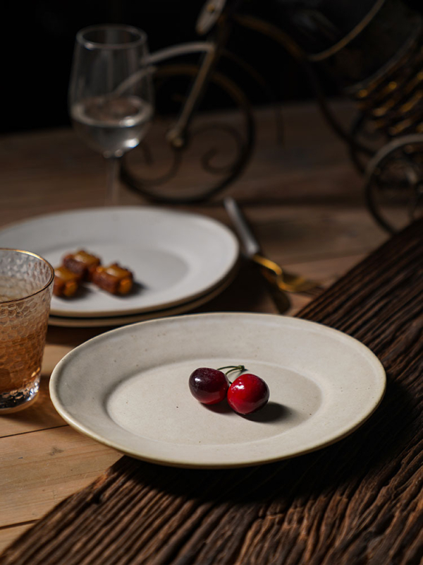 Jaapani stiilis keraamiline lääne toidutaldrik retro stiilis kivinõud loominguline ovaalne pikk taldrik B & B hotelli äriklassi roog salatitaldrik