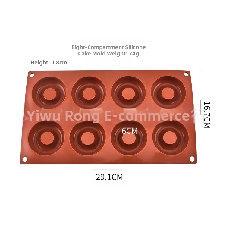 Silikónová forma na šišky, čokoládové sušienky, puding, pena, nástroje na pečenie, forma na tortu, 6, 8, 18 kusov