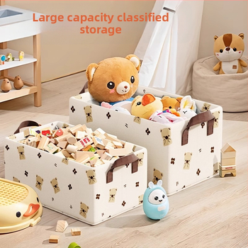 Szövetből készült aranyos medve acélvázas tárolódoboz háztartási ruhásszekrény fiókos típusú összecsukható szervező dobozos ruhák tárolódoboz