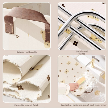 Szövetből készült aranyos medve acélvázas tárolódoboz háztartási ruhásszekrény fiókos típusú összecsukható szervező dobozos ruhák tárolódoboz