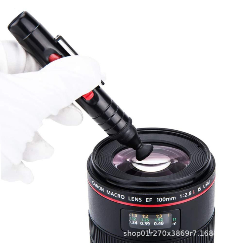 Didmeninė prekyba fotoaparato dulkėmis pilkos atmosferos pūtimo šepečiu fotoaparato valymo šluoste objektyvui Rašiklio pūtimo dulkių kamuoliukas odinis Tigro pūtimo balionas