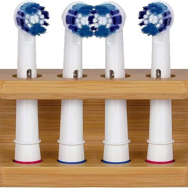 Suport pentru periuțe de dinți din bambus nou transfrontalier, cap de periuță de dinți electrică, suport din lemn pentru baie din bambus, 2 găuri, 3 găuri și 4 găuri