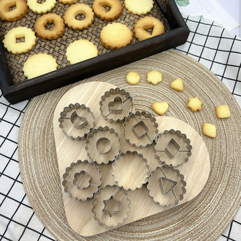 Laos Piiriülene roostevabast terasest võileivaküpsise vorm Armastusmoosi küpsisekoogi küpsetamise tööriistad