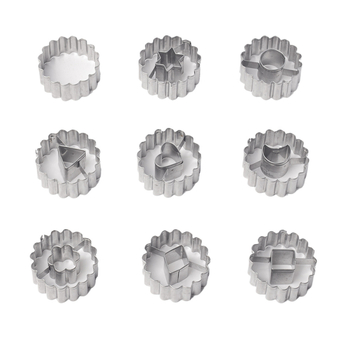 Laos Piiriülene roostevabast terasest võileivaküpsise vorm Armastusmoosi küpsisekoogi küpsetamise tööriistad