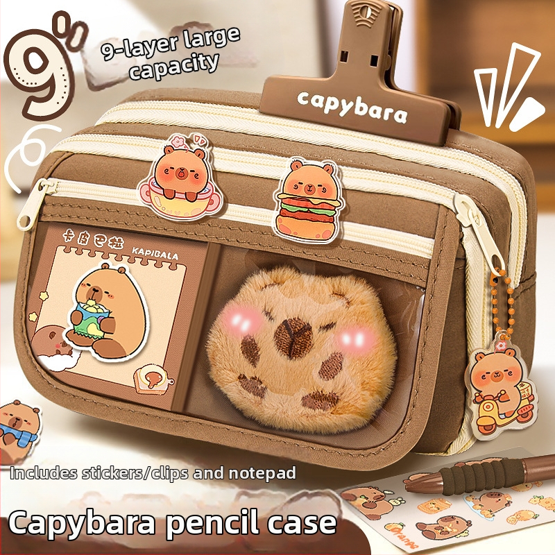 Калъф за моливи Capi Bar за жени с висока стойност Yan, голям капацитет, чанта за канцеларски материали за начално училище, чанта за моливи за деца в гимназията и момчета