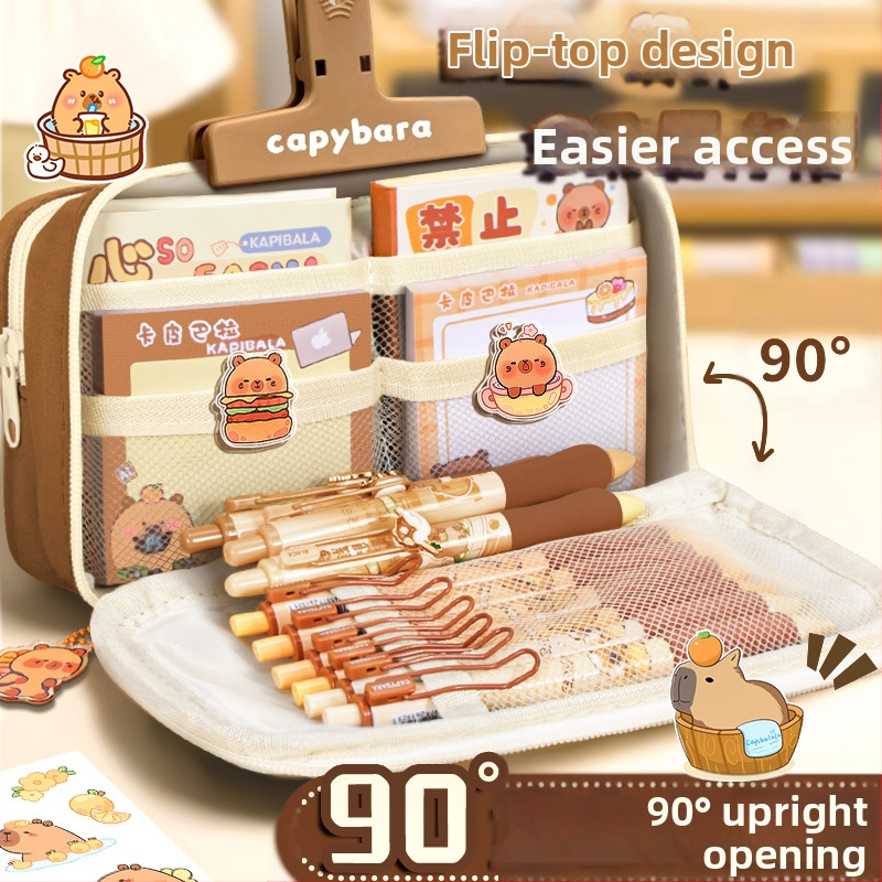 Capi Bar peračník pre ženy, vysoká hodnota Yan, veľká kapacita, dievčenská písacia taška pre základné školy, stredoškolákov, chlapcov, peračník