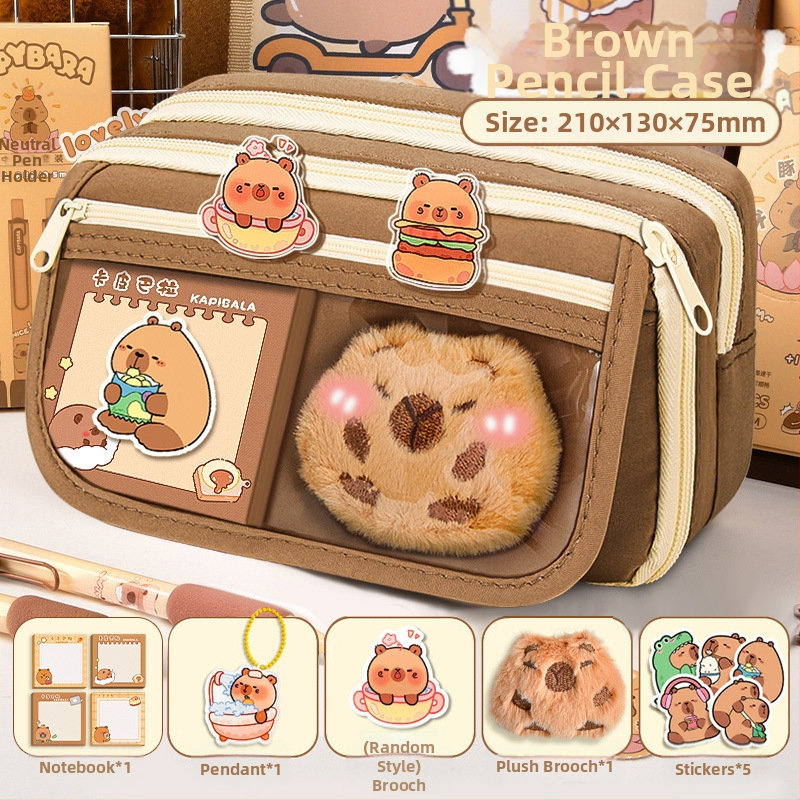 Калъф за моливи Capi Bar за жени с висока стойност Yan, голям капацитет, чанта за канцеларски материали за начално училище, чанта за моливи за деца в гимназията и момчета