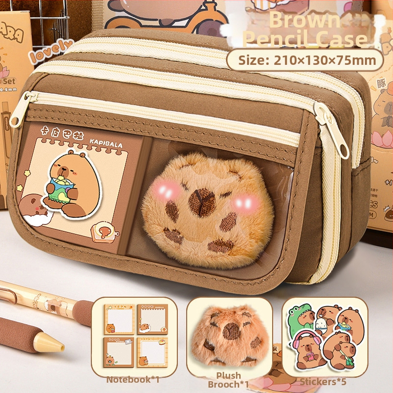 Калъф за моливи Capi Bar за жени с висока стойност Yan, голям капацитет, чанта за канцеларски материали за начално училище, чанта за моливи за деца в гимназията и момчета