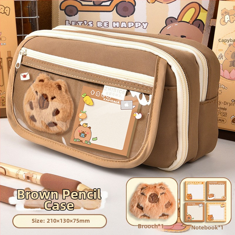 Калъф за моливи Capi Bar за жени с висока стойност Yan, голям капацитет, чанта за канцеларски материали за начално училище, чанта за моливи за деца в гимназията и момчета