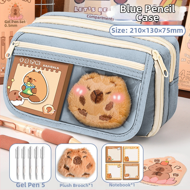 Калъф за моливи Capi Bar за жени с висока стойност Yan, голям капацитет, чанта за канцеларски материали за начално училище, чанта за моливи за деца в гимназията и момчета