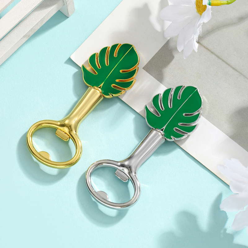 Deschizător de sticle New Leaf, deschizător de sticle de bere, cadou mic, pentru nuntă și petrecere de ziua de naștere, deschizător de capac din aliaj de zinc
