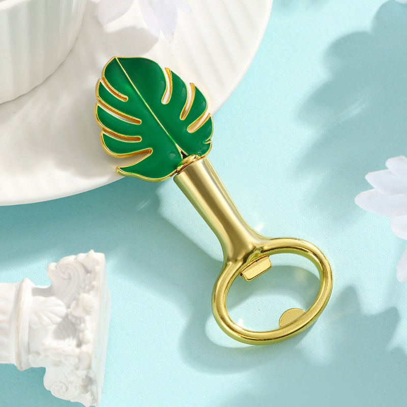 Deschizător de sticle New Leaf, deschizător de sticle de bere, cadou mic, pentru nuntă și petrecere de ziua de naștere, deschizător de capac din aliaj de zinc