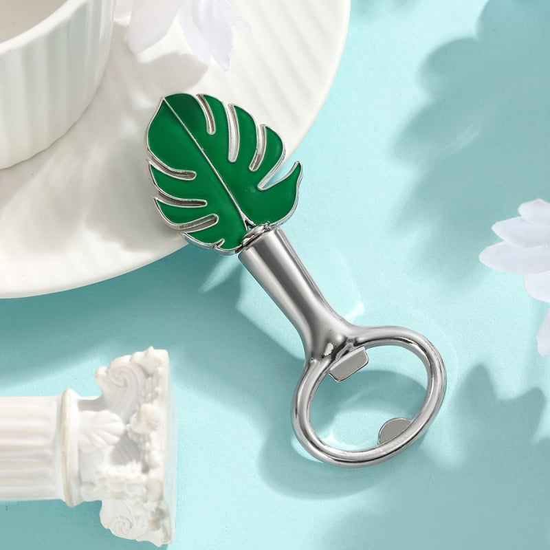 Deschizător de sticle New Leaf, deschizător de sticle de bere, cadou mic, pentru nuntă și petrecere de ziua de naștere, deschizător de capac din aliaj de zinc