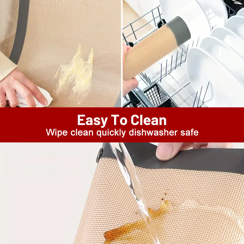 Aukštos temperatūros kepimo krosnies kepimo kilimėlis sausainiams, makaronams, sausainiams, apsaugantis nuo išsiliejimo, stiklo pluošto silikonas su mygtukais