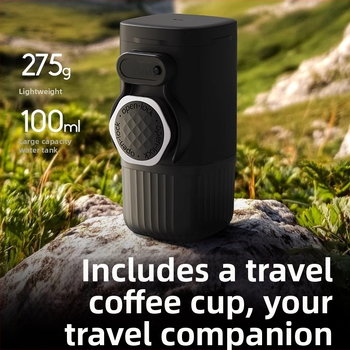 Rankomis presuotas kavos aparatas, pusiau automatinis, pneumatinis, nešiojamas, lauko kelionių kavos aparatas.