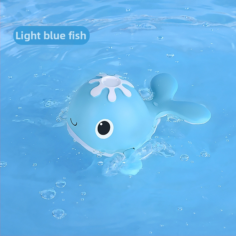 Határokon átnyúló baba felhúzható vízibálna felhúzható úszóbálna fürdőszobai mágneses horgászkészlet fürdővízi játék