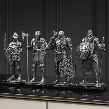 Tarpvalstybiniai karšto pardavimo retro graikų jojimo kario dervos švytuoklės amatai, kūrybingi šarvai, samurajų arklys, svetainės dekoracijos