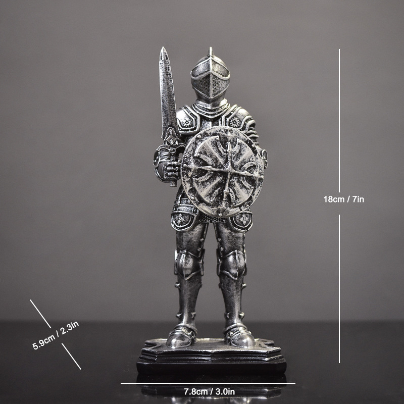 Tarpvalstybiniai karšto pardavimo retro graikų jojimo kario dervos švytuoklės amatai, kūrybingi šarvai, samurajų arklys, svetainės dekoracijos