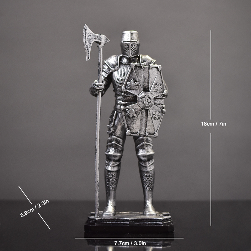 Tarpvalstybiniai karšto pardavimo retro graikų jojimo kario dervos švytuoklės amatai, kūrybingi šarvai, samurajų arklys, svetainės dekoracijos